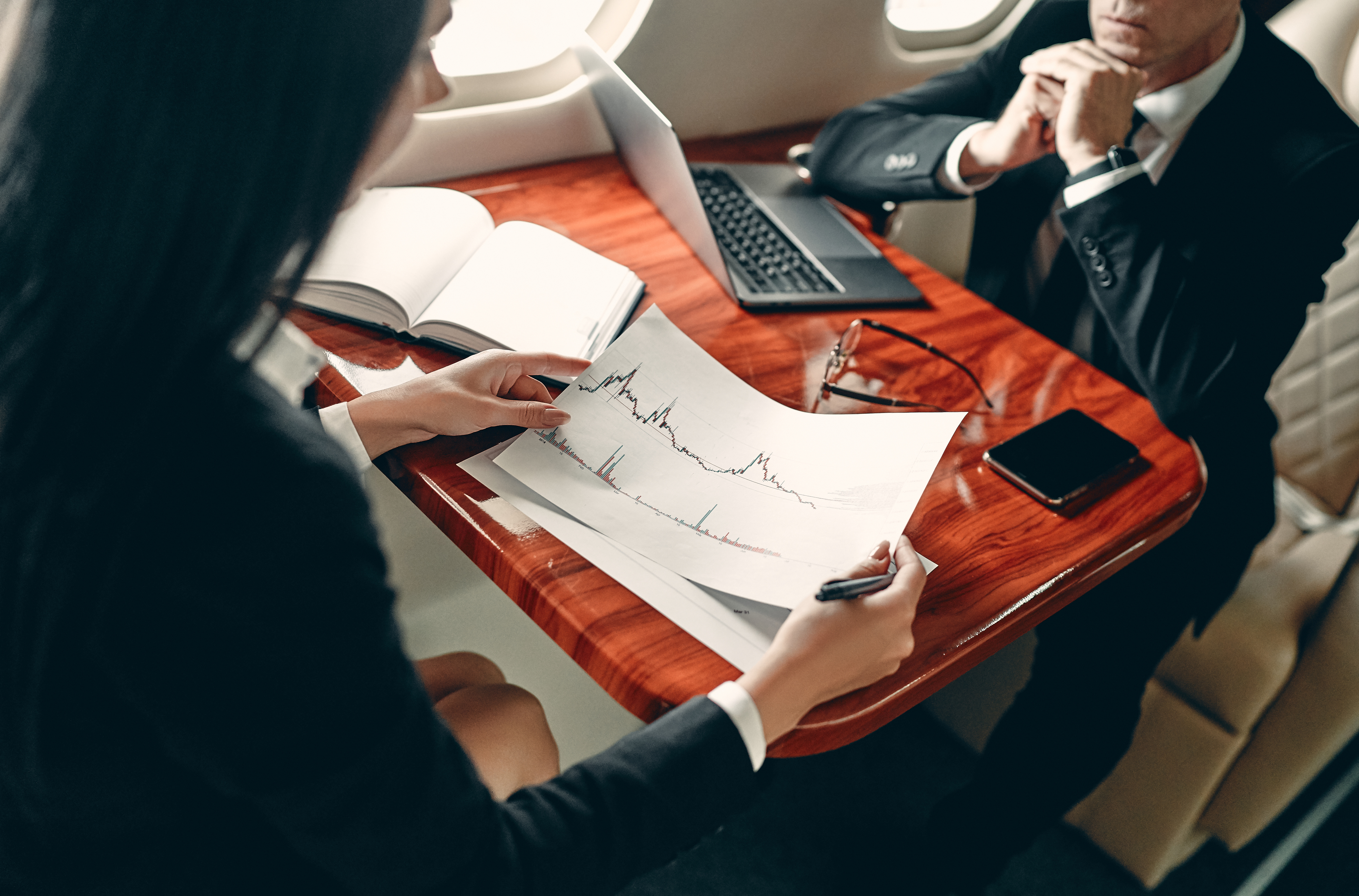 Corporate private jet travel